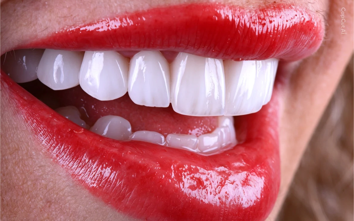 Close-up of a bright, confident dental smile
