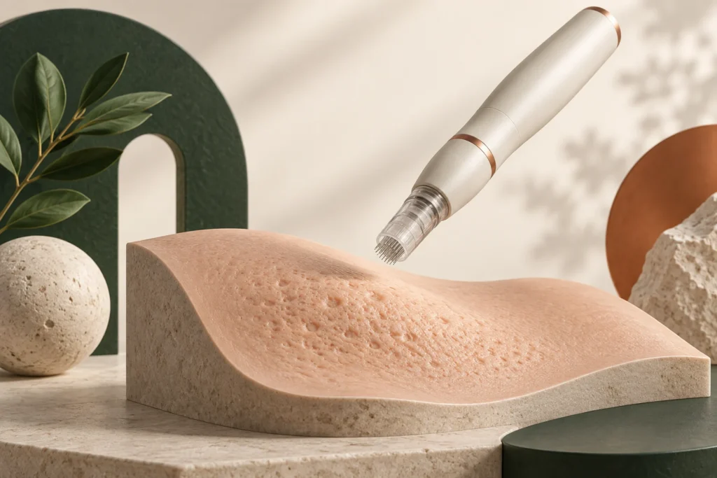 Conceptual illustration: SkinPen Microneedling for Acne Marks in Dubai: A Consultation-Led Guide
