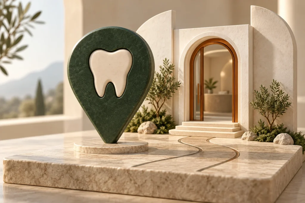 Conceptual illustration: Best Dentist in Umm Suqeim, Dubai: How to Choose the Right Dental Clinic