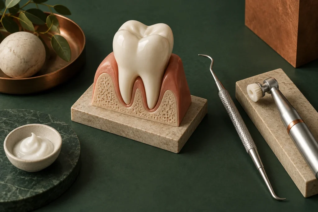 Conceptual illustration: Dental Cleaning vs. Deep Cleaning in Dubai: What’s the Difference?