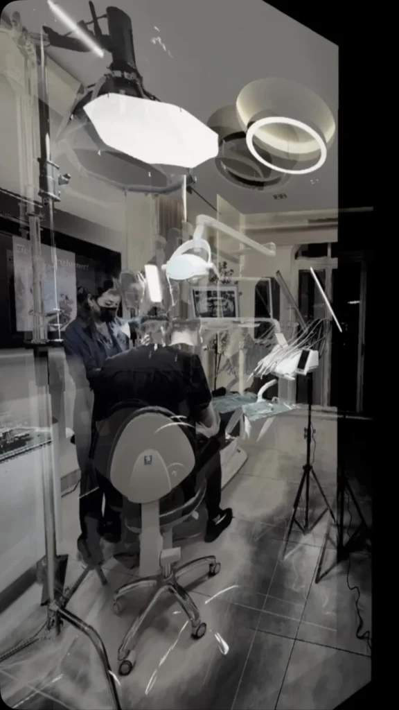 Dr. Mustafa at work in our dental treatment room.
